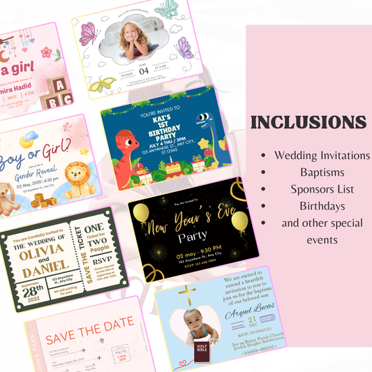 THE EVENTS & INVITATION TEMPLATES BUNDLE