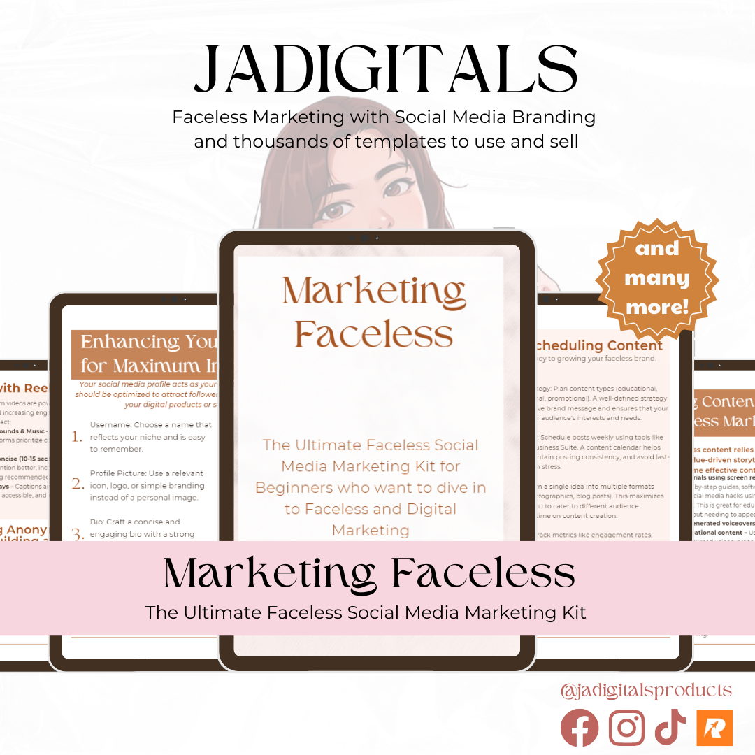 Marketing Faceless: The Ultimate Faceless Social Media Marketing Kit