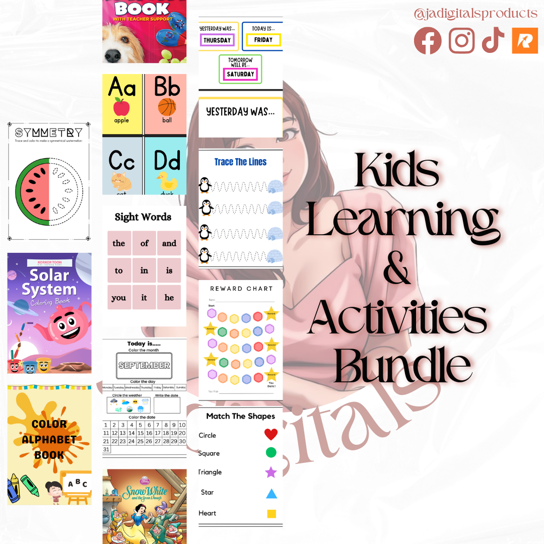 KIDS' LEARNING & ACTIVITIES BUNDLE (RESELLABLE)