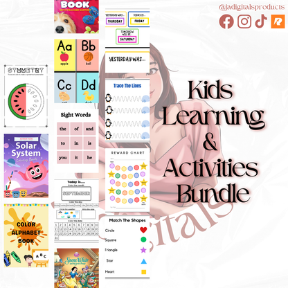 KIDS' LEARNING & ACTIVITIES BUNDLE (RESELLABLE)